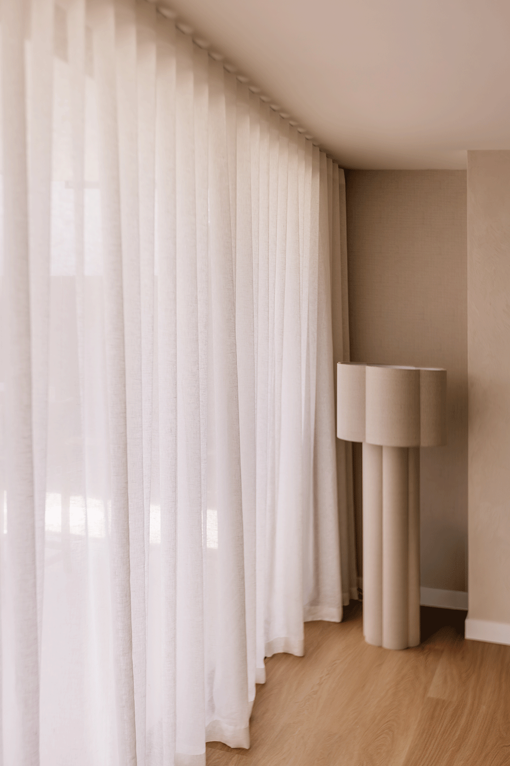 House 2, Week 3 - Luxaflex linen Curtains